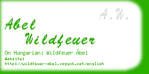 abel wildfeuer business card